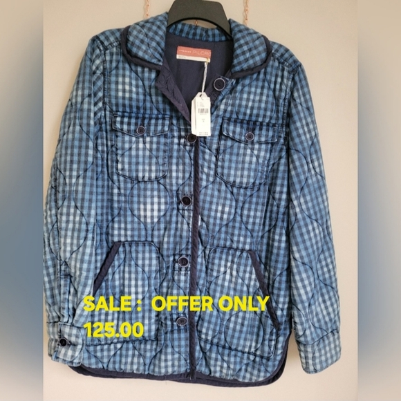 Pilcro by AnthropolgieMallory gingham quilted jacket shacket shirt size small